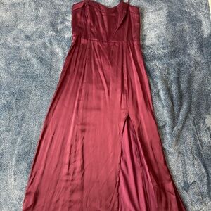 Abercrombie & Fitch Strapless Burgundy Dress